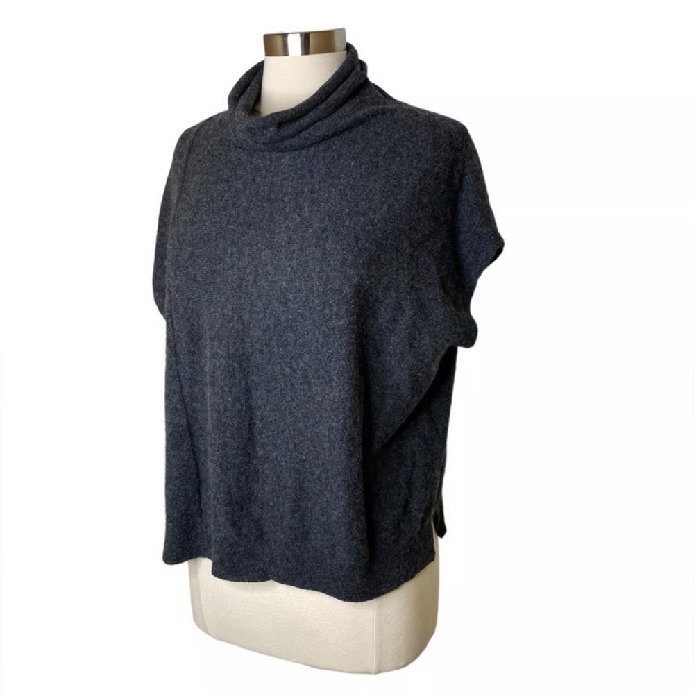NWT Anthropologie 100% cashmere short sleeve mock neck sweater sz SM